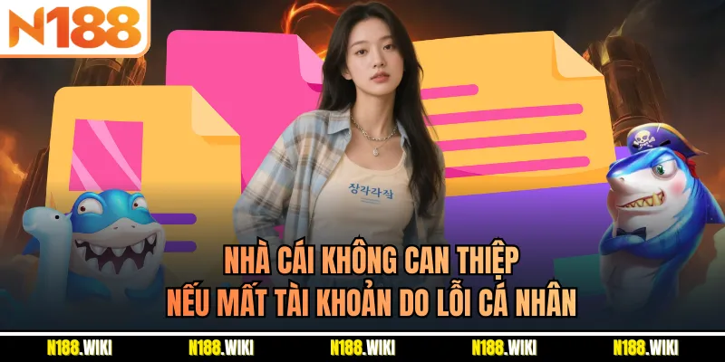 Nhà cái không can thiệp nếu mất tài khoản do lỗi cá nhân