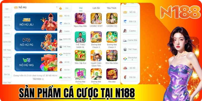N188 - Sản Phẩm Cá Cược Tại N188 đa dạng 