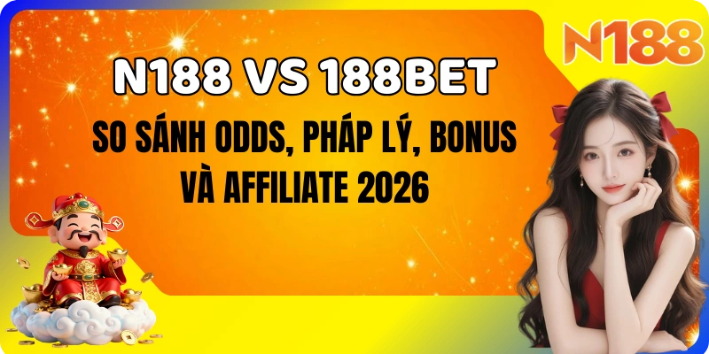 So sánh N188 vs 188BET (Taptap) – odds, pháp lý, bonus, affiliate 2026